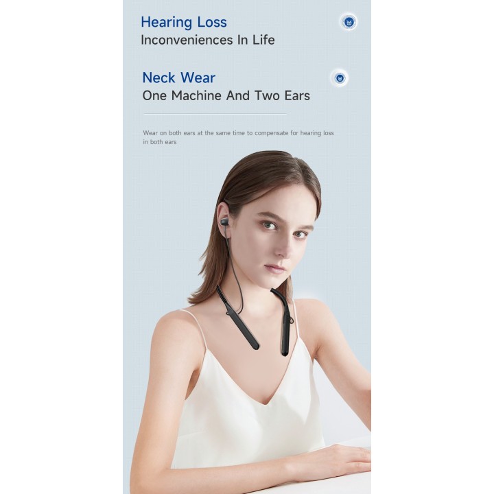 Audición ajustable Amplificador de sonido Audífono recargable 2 Auriculares Sordera