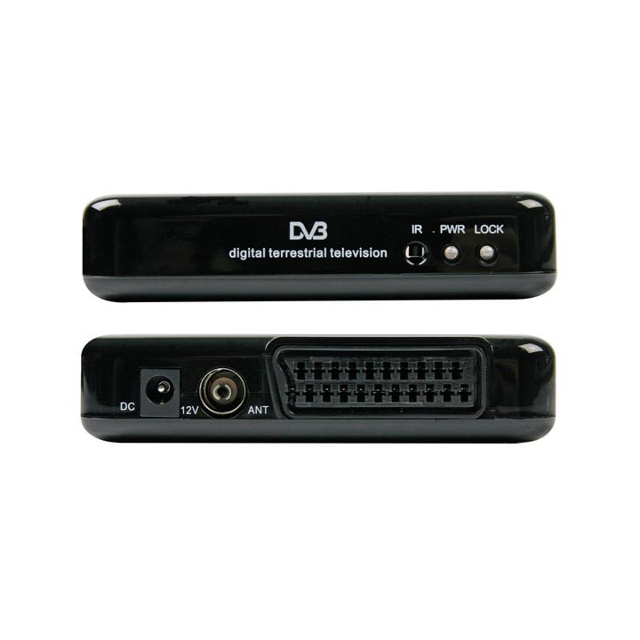Dvbtr2 remoto adaptador de alimentación de entrada del decodificador receptor tnt euroconector