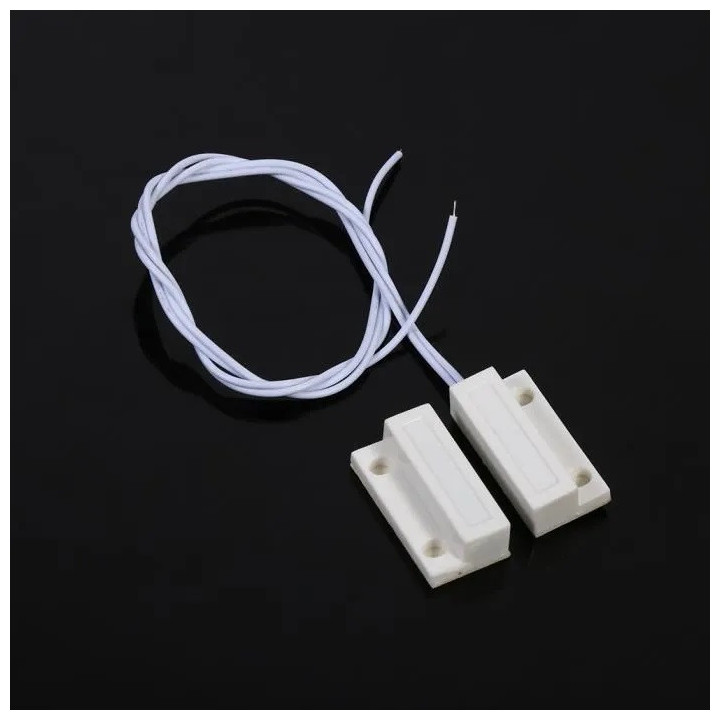 Contact nf saillie 23mm blanc detecteur ouverture 114ms capteur magnetique pour alarme