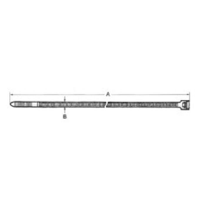 Tirap cable clamp collar black 00 x 2.5 mm (100 pieces) max 8,2 kg traction ref: quseca100-205-n cen - 1