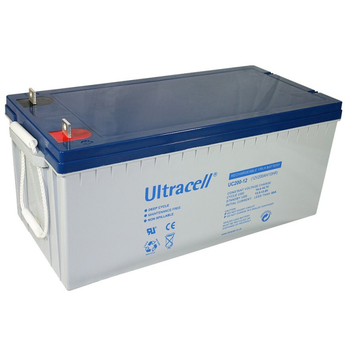 Batteria ricaricabile 12v 200a 200ah uc200 12 solare eolico accu piombo gel accumulatore