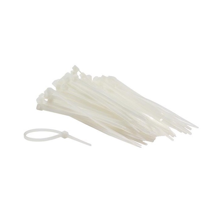 100 morsetto risland ectw100 2,5 x 100 mm in nylon bianco involucro allegato perel