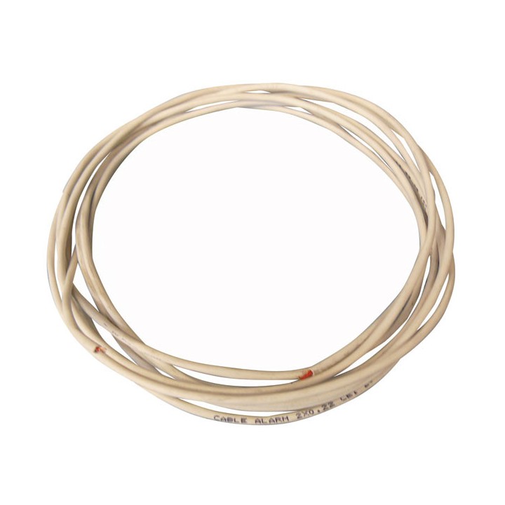 Cable 2x0,22 souple blinde blanc