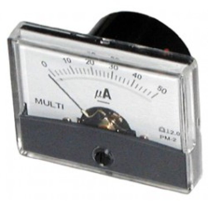 500ma dc ampèremètre classe galvanometro 2,5 dim: 60 x 47 mm fissa: 32 x 32 mm rif medp48500ma cen - 1
