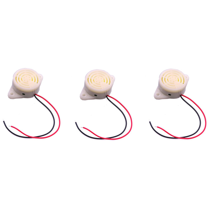3 X 95dB allarme alto-decibel 3-24V 12V Buzzer elettronico Beep continuo per Arduino SFM-27