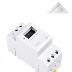Interrupteur horaire 7jr digit 1of 16a 48c horloge 48v thc15a programmable minuterie rail din 2200w