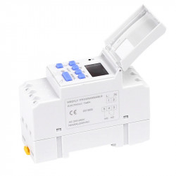 Interrupteur horaire 7jr digit 1of 16a 48c horloge 48v thc15a programmable minuterie rail din 2200w