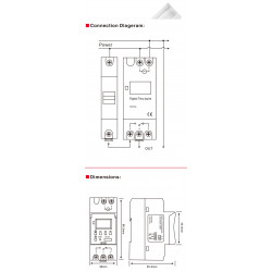 Interruptor horario de 7 días 16a 48vdc reloj 48v thc15a temporizador de carril din programable 2200w