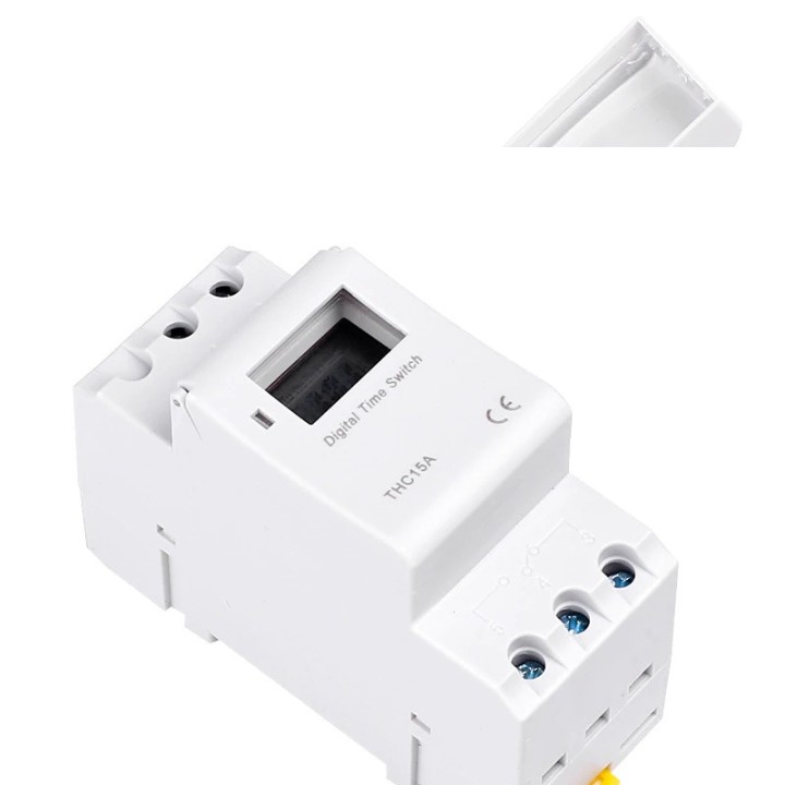 Interruptor horario de 7 días 16a 48vdc reloj 48v thc15a temporizador de carril din programable 2200w
