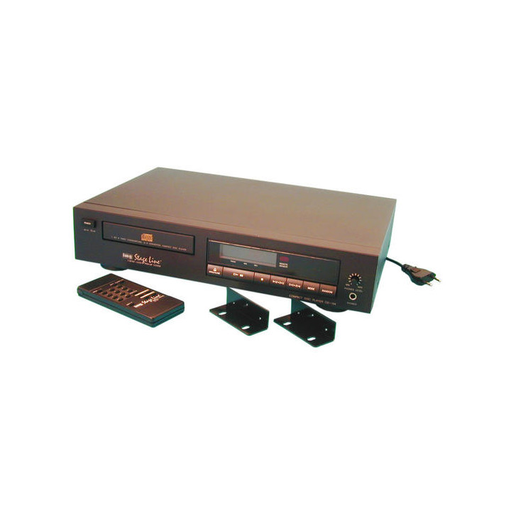 Lettore cd stereo professionale + telecomando lettore musicale compact disk funzione radio jr international - 1