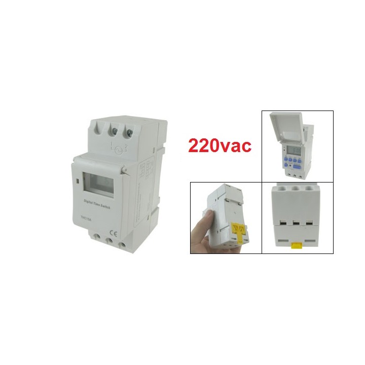 Clock electric digital clock 220vac 2200w 7 days programmable clock for rail, din digital programmable clock for pool alarm acti