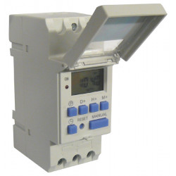 Orlogio elettrico digitale 220vca 2200w 7 giorni per guida din per messa in servzio sistema d’allarme jr international - 3