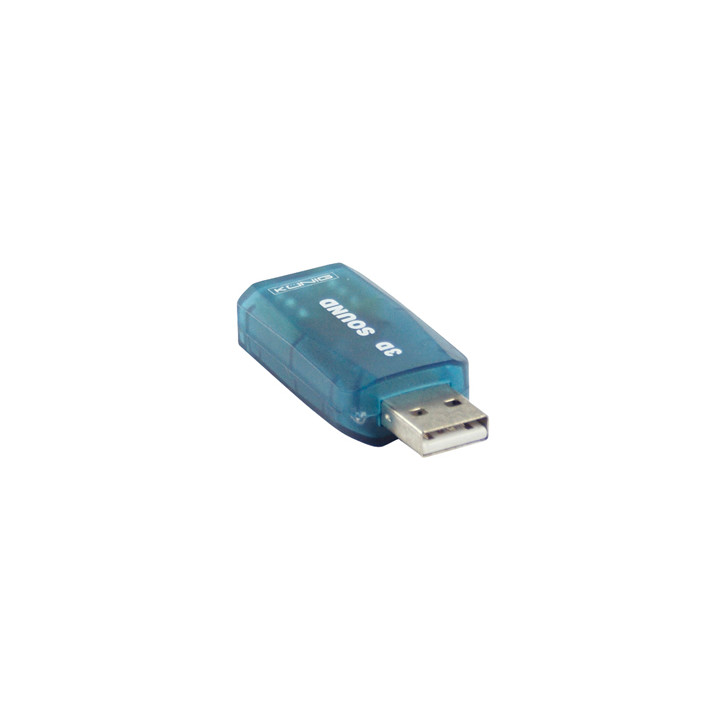 3d scheda audio usb 5.1 pc notebook cmp soundusb12 connessione plug & play könig 3,5 millimetri konig - 1