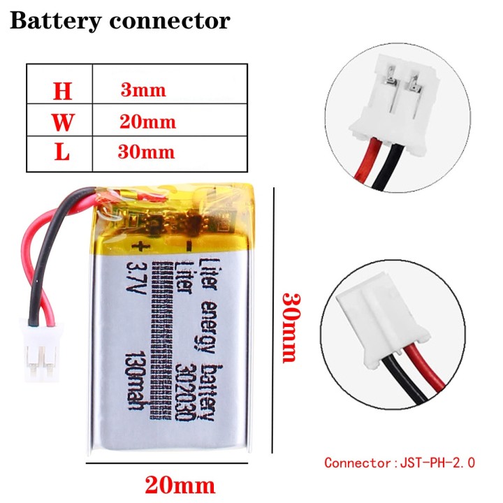 Batteria ricaricabile 3.7v 140mAh per gsm12v con connettore GA01P trasmettitore GSM