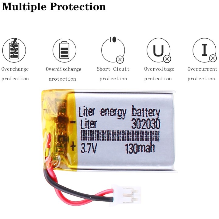 Batería recargable de 3.7v 140mah para gsm12v con transmisor GSM de conector GA01P
