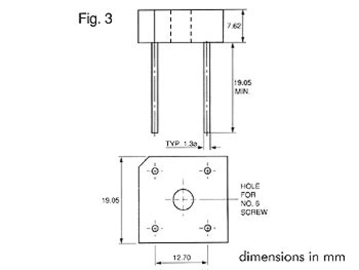 Puente rectificador br101 5a 100v 100v5 velleman - 1