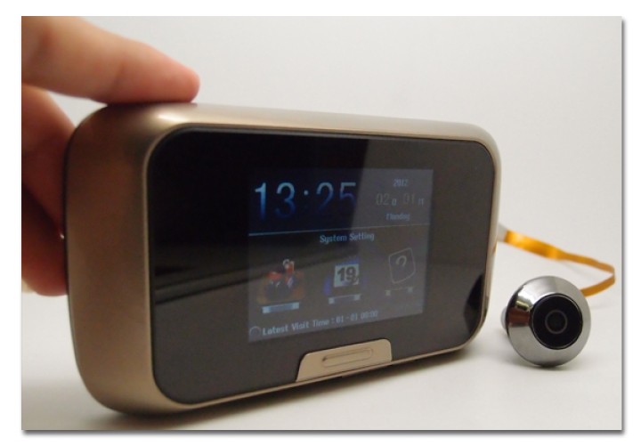 Peep lcd screen camera video recorder camset29 replaces judas peephole viewer great deal - 10
