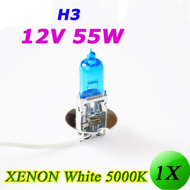 12V 55W H3 Car-styling Halogen Lamp 5000K Xenon Dark Blue Quartz Glass Car Headlight Light Bulb Super White jr  international - 