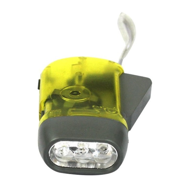 Linterna dinamo alumbrado luz gratuita 3 led economica energia renovable lag006.5107