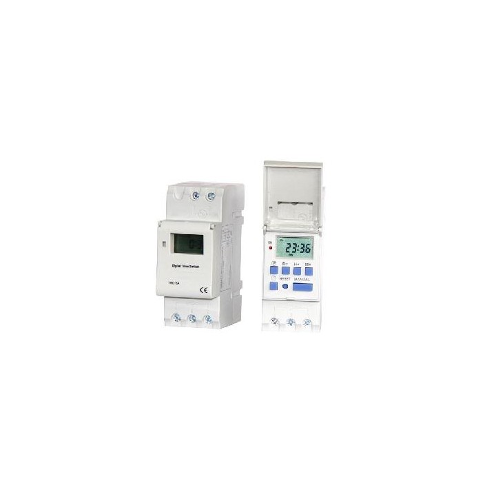 Temporizador semanal para montaje en rail din reloj 220vca 2200w 7 diaspara jr international - 4