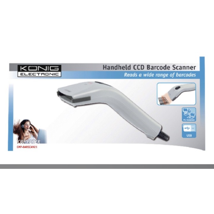 Escáner de código de barras de código de barras escáner de mano ducha usb cmp-barscan21