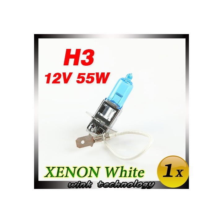 12V 55W H3 Car-styling Halogen Lamp 5000K Xenon Dark Blue Quartz Glass Car Headlight Light Bulb Super White jr  international -