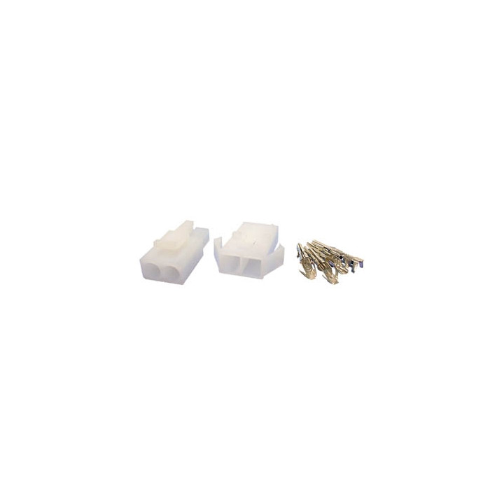 Jeu de connecteur multifonction 6.2mm 1 x 2 poles pour câbles de 0.5 à 2.1 mm² 50v 10a