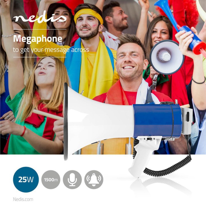 Megaphone 20w 25w 30w 300 1500m 135db MEPH200WT siren microphone megaphone shoulder strap microphone
