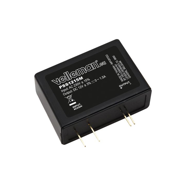 Ultra compact switching power supply pcb module 12vdc 1.5a