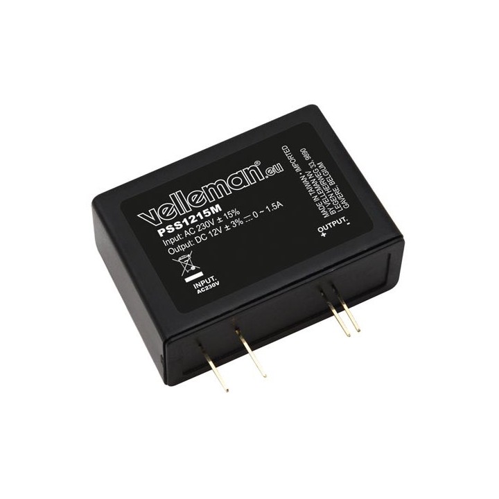 Modulo alimentazione ultracompatto a taglio 12vcc 1.5a blocco settore taglio