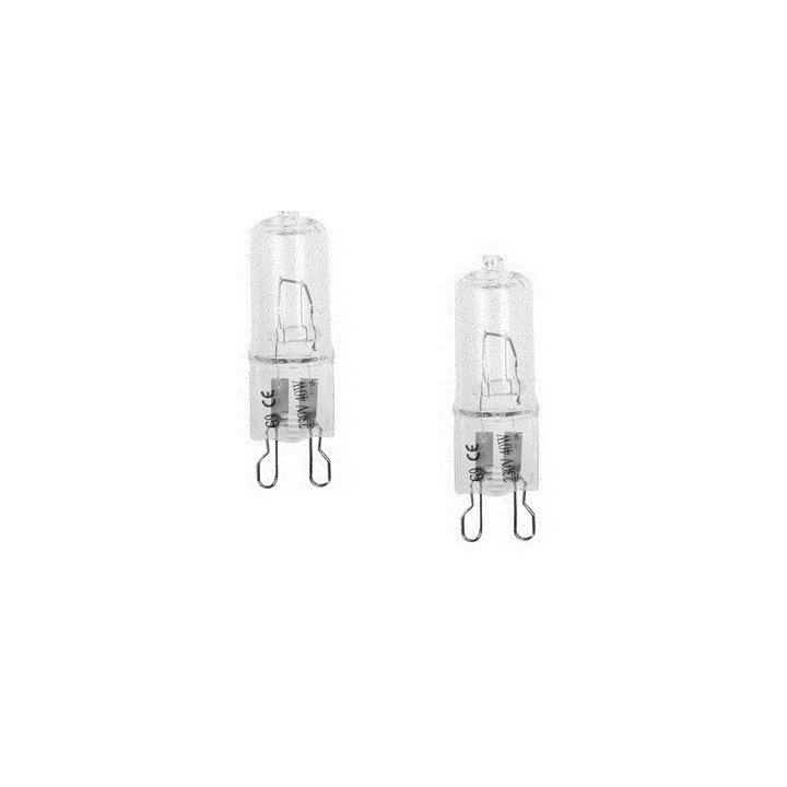 2 ampolle alogeni g9 40w 220v 230v 240v chiara 2000h luce illuminazione lamppada economia energia jr international - 1
