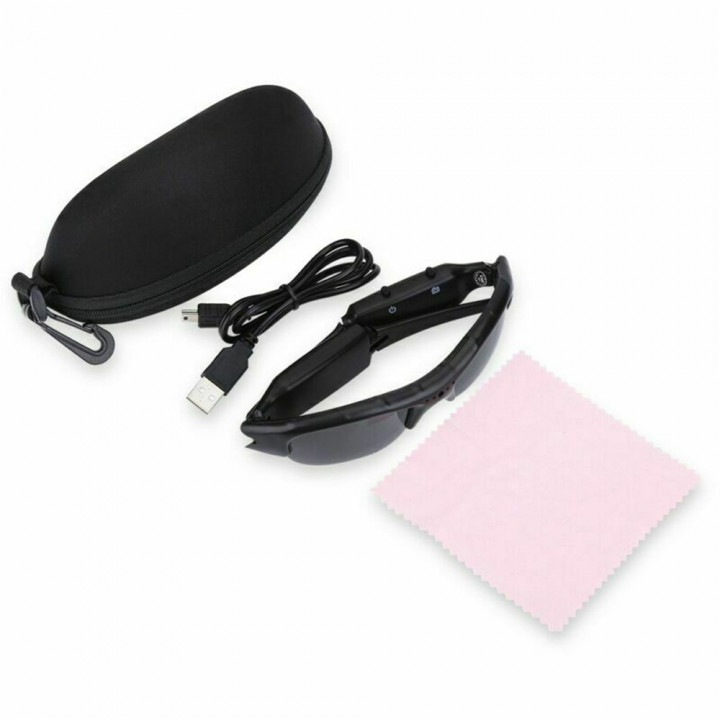 Gafas de montar ligeras HD de 1080P 140 grados grabadora de Audio y vídeo TF Mini cámara DVR