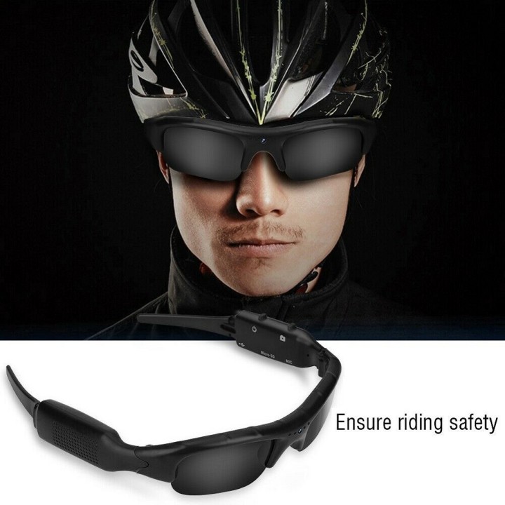 Lunette solaire légère 140 degrés Lunettes de soleil enregistreur audio vidéo 1080P HD tf dvr