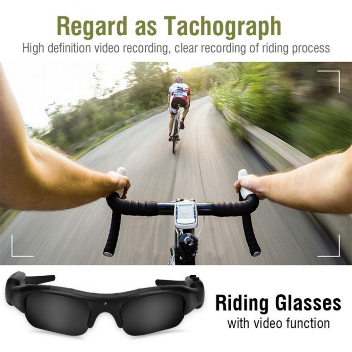 Gafas de montar ligeras HD de 1080P 140 grados grabadora de Audio y vídeo TF Mini cámara DVR