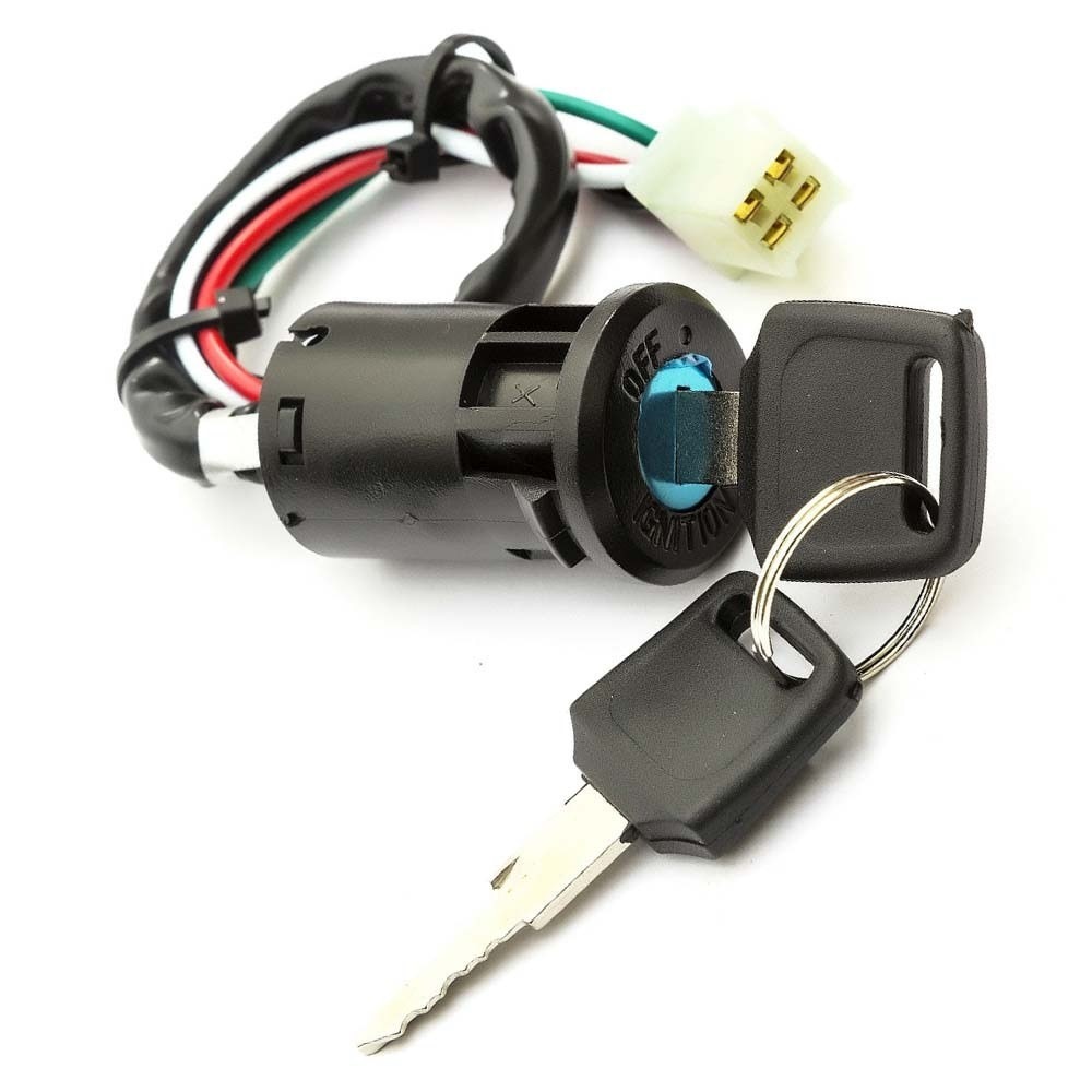 Commutateur Interrupteur universel 2 clef 4 broches fil pour moto vtt Go off Kart ATV Quad