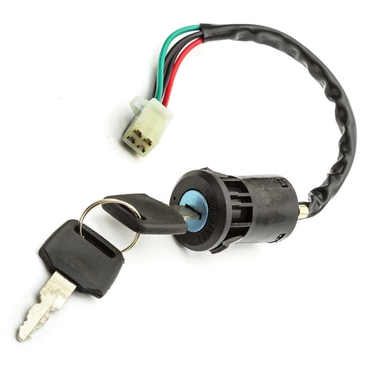 Commutateur Interrupteur universel 2 clef 4 broches fil pour moto vtt Go off Kart ATV Quad