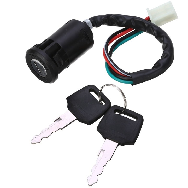 Universal Switch Switch 2 Key 4 Pin Wire For Motorcycle ATV Go off Kart ATV Quad