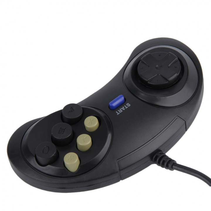 Six Buttoms Game handle Command Pad Plastic Accessories For Sega Megadrive jr international - 2