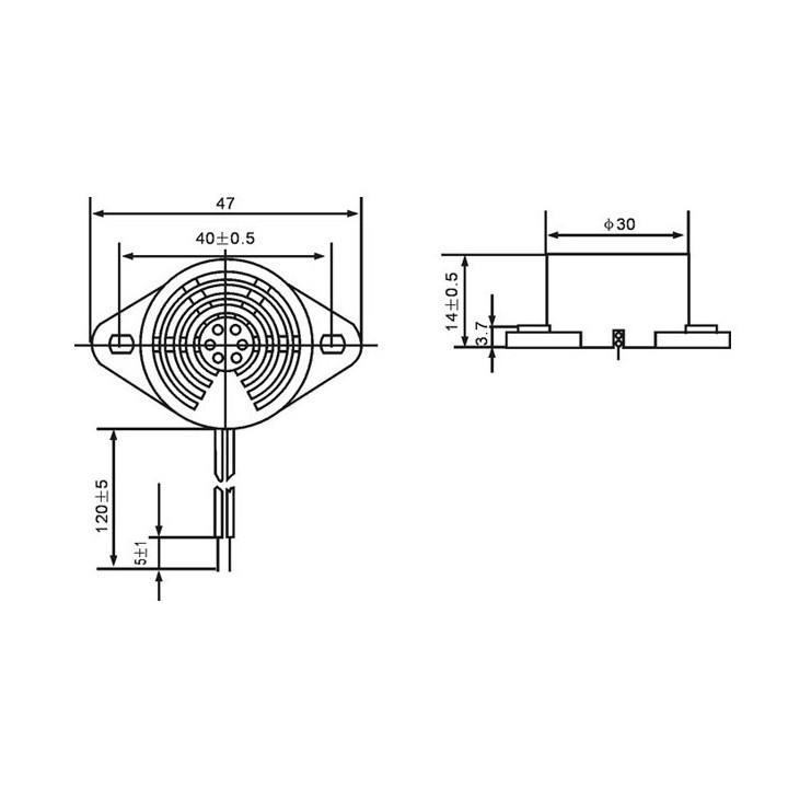 Buzzer Alarmsirene Piepton 220V AC hyt-3015c 230V Wechselstrom 240v Soundgerät jr international - 4