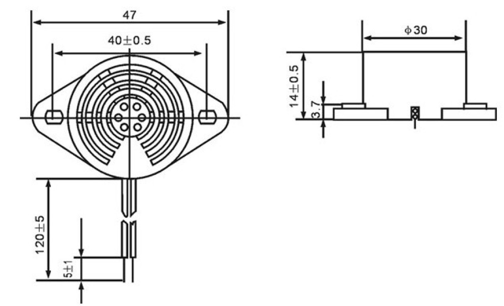 Buzzer alarm siren beep 220v ac hyt-3015c 230v 240v AC sound device jr international - 4