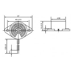 Buzzer Alarmsirene Piepton 220V AC hyt-3015c 230V Wechselstrom 240v Soundgerät jr international - 4