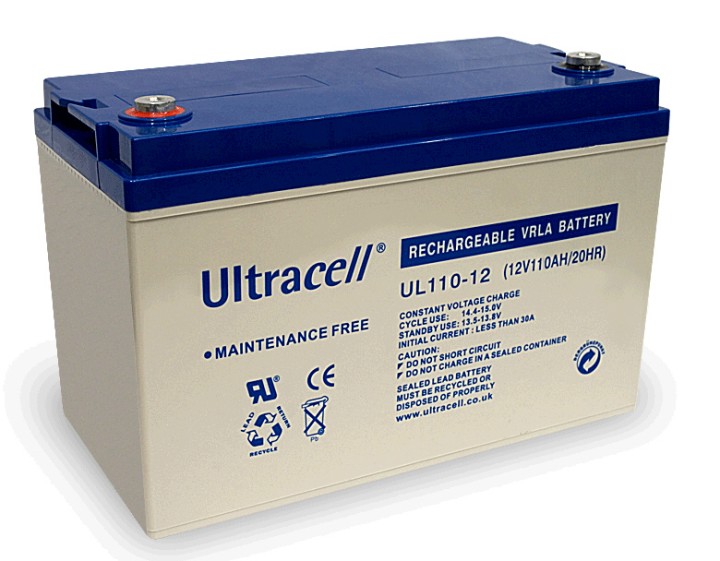 Bateria recargable 12v 110ah bateria secas recargables bateria seca recargable pilas secas bateria recargables ultracell - 1