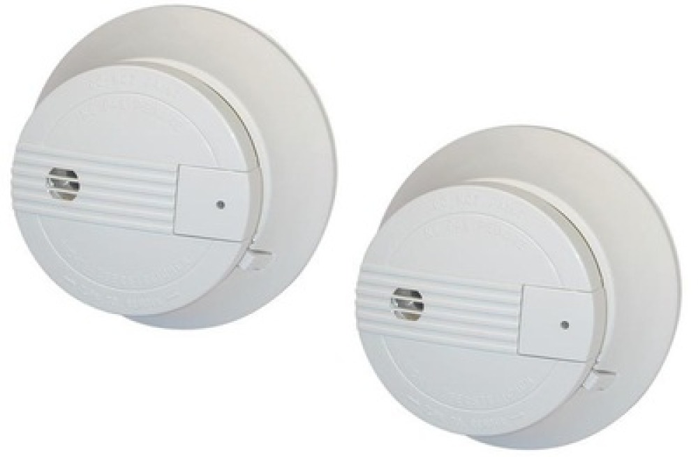 2 detector humo electrónico 9v buzzer sin hilo 433mhz alarma radio hf alarma electrónico sin hilo idk - 3