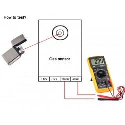 Detecteur gaz 220v relais no nc ether méthane propane butane acétylène gpl