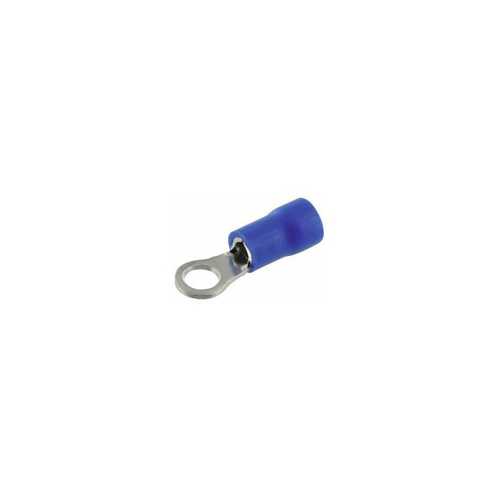 Lot de 10 cosses plate ronde 3 mm bleu coir2532vg b
