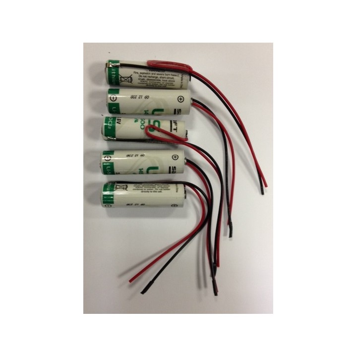 5 pile lithium ls 14500 saft aa 3.6v 2400mah ls14500 batteria er6h ls14500c ltc17c tl5104 er6aa jr international - 1