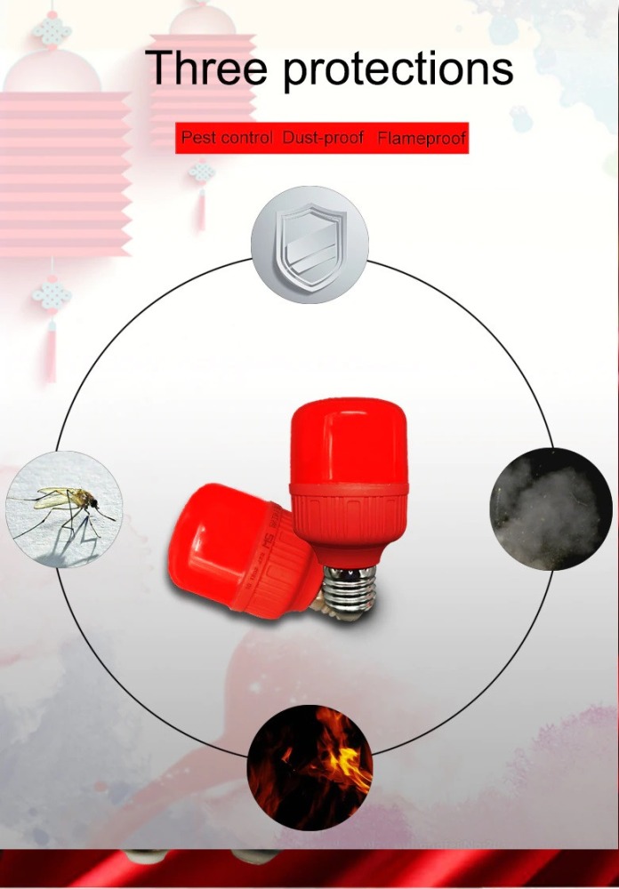 LED-Birne e27 220v 5w rote Laterne Urlaub festliche Energiesparlampe Weihnachtsbeleuchtung