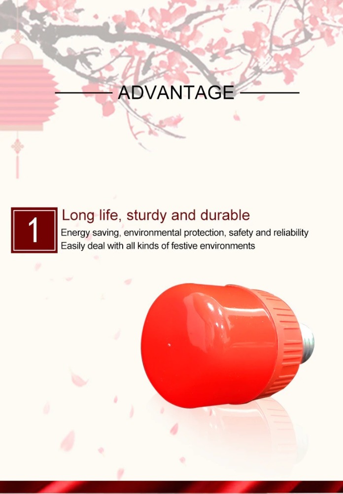 Led bulb e27 220v 5w red lantern holiday festive energy saving Christmas lamp