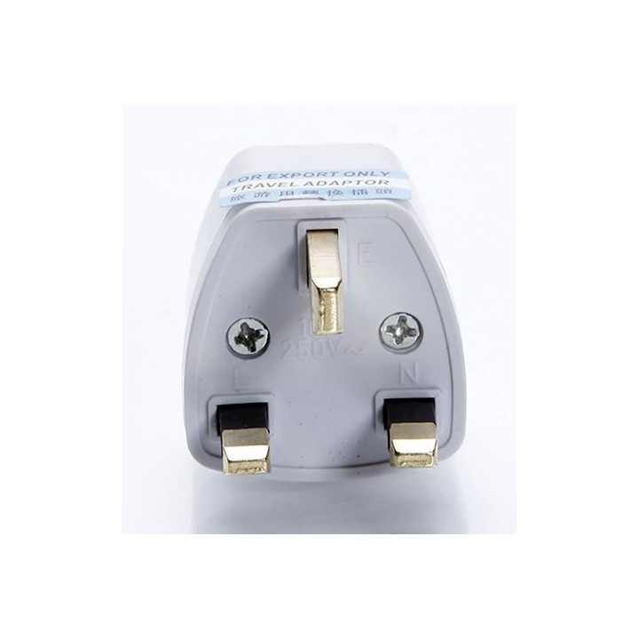 Universal US to UK Electrical AC Wall Plug Adapter gb plug to european , 1a 250vac jr international - 2