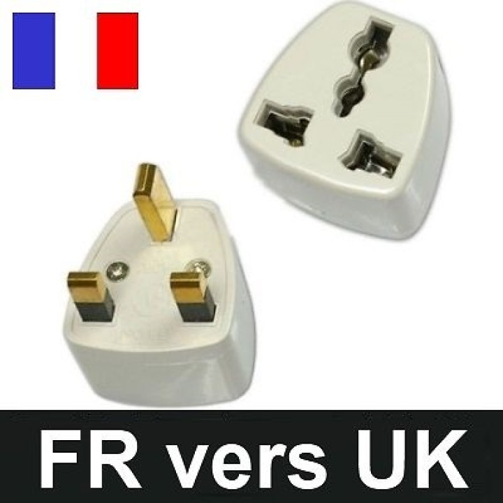 Universal US to UK Electrical AC Wall Plug Adapter gb plug to european , 1a 250vac jr international - 3
